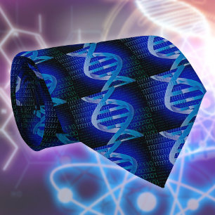 DNA ID Medical Science Blue Tie