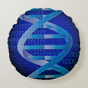 DNA ID Science Round Cushion