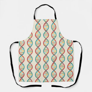 ​​DNA Mid Century Modern STEM Biology Stripe cream Apron