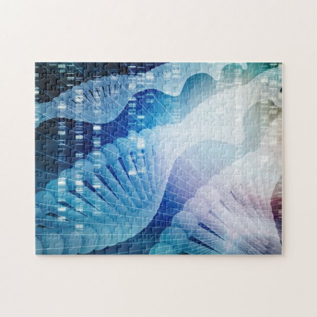 DNA Molecule Helix Science Abstract Background Art Jigsaw Puzzle (Horizontal)