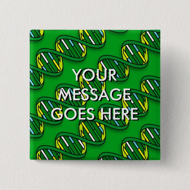 DNA pattern 15 Cm Square Badge (Front)