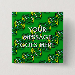 DNA pattern 15 Cm Square Badge