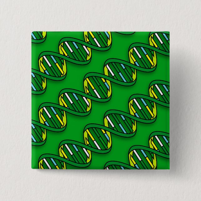 DNA pattern 15 Cm Square Badge (Front)