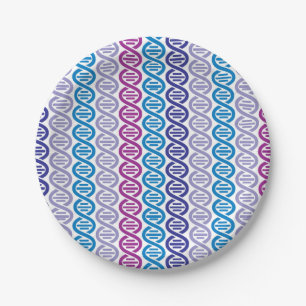 DNA Pattern Paper Plate