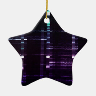 DNA Sequencing Gel 2 Ceramic Tree Decoration