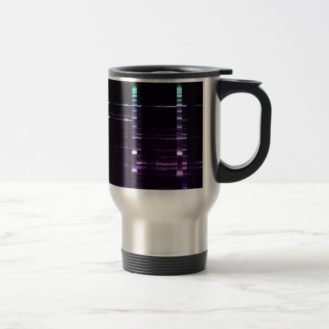DNA Sequencing Gel 2 Travel Mug (Right)