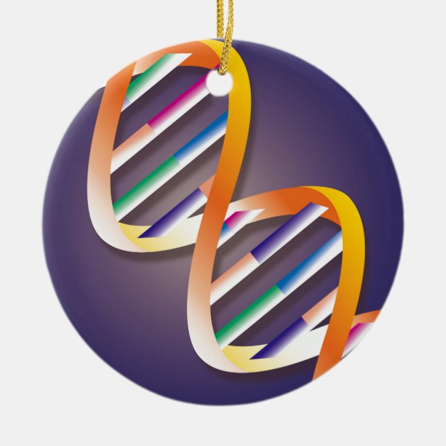 DNA Spotlight Medical Science Ceramic Tree Decoration (Front)