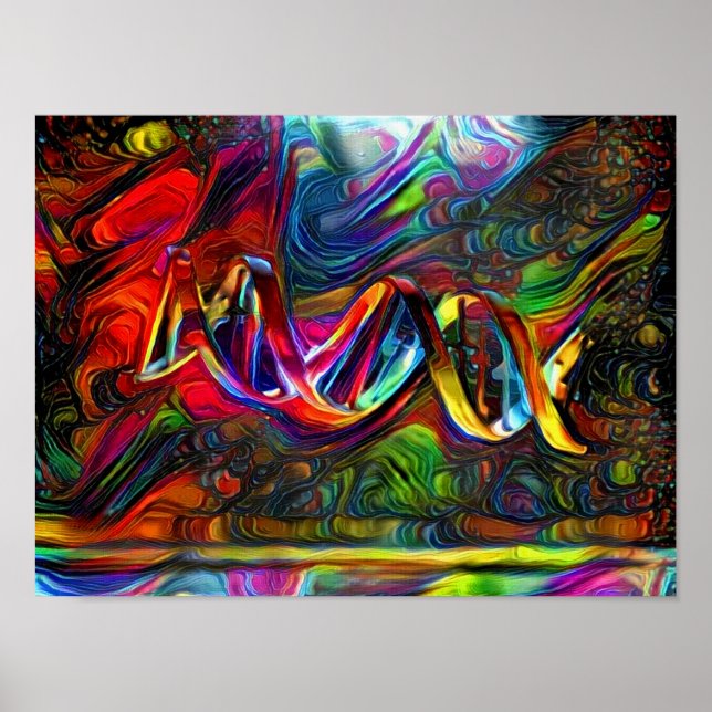 DNA Strand Artwork Poster (Front)