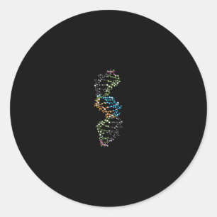 DNA Strand Classic Round Sticker