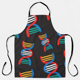 dna strands pattern apron