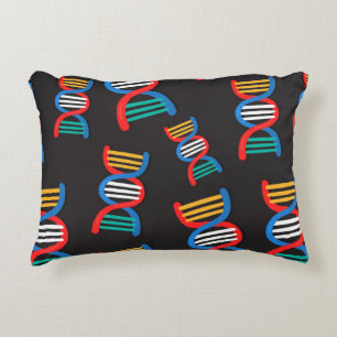 dna strands pattern decorative cushion