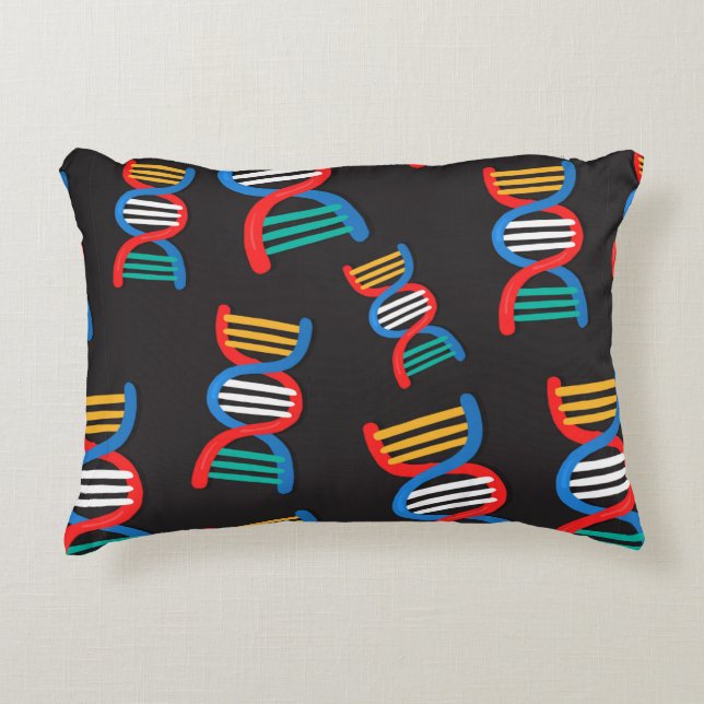 dna strands pattern decorative cushion (Front)