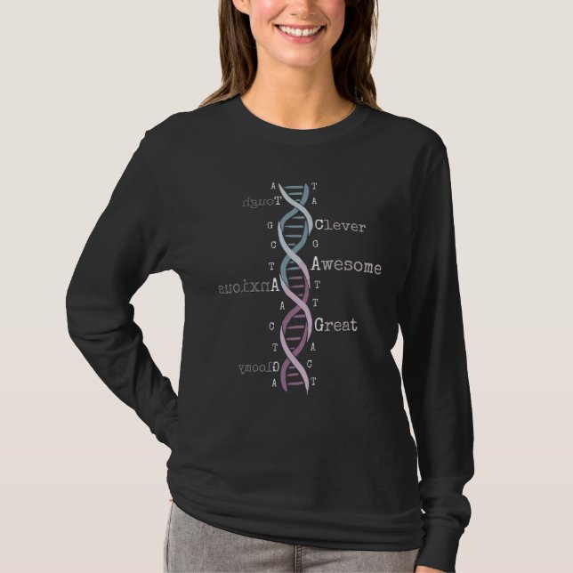 DNA Tee Awesome Genome Funny Science Genetics Birt (Front)