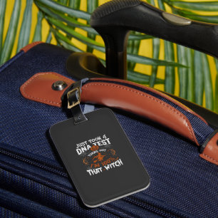 Dna Test Witch Halloween Pumpkin Spider Web Luggage Tag