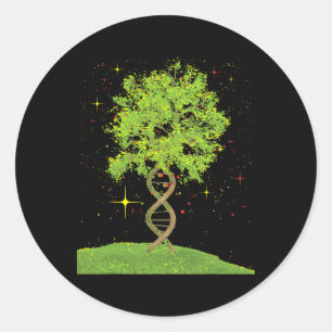 Dna Tree - Biologist Biology Student Science Earth Classic Round Sticker