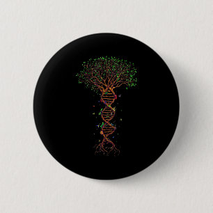 Dna Tree Genetic Funny Earth Day Plant A Tree Life 6 Cm Round Badge