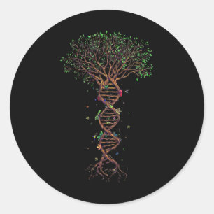 Dna Tree Genetic Funny Earth Day Plant A Tree Life Classic Round Sticker