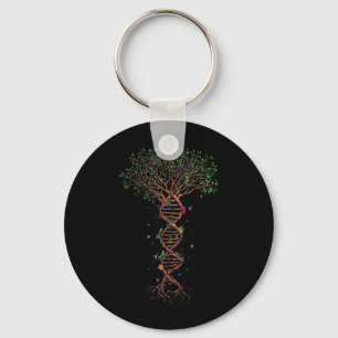 DNA Tree Genetic Funny Earth Day Plant A Tree Life Key Ring