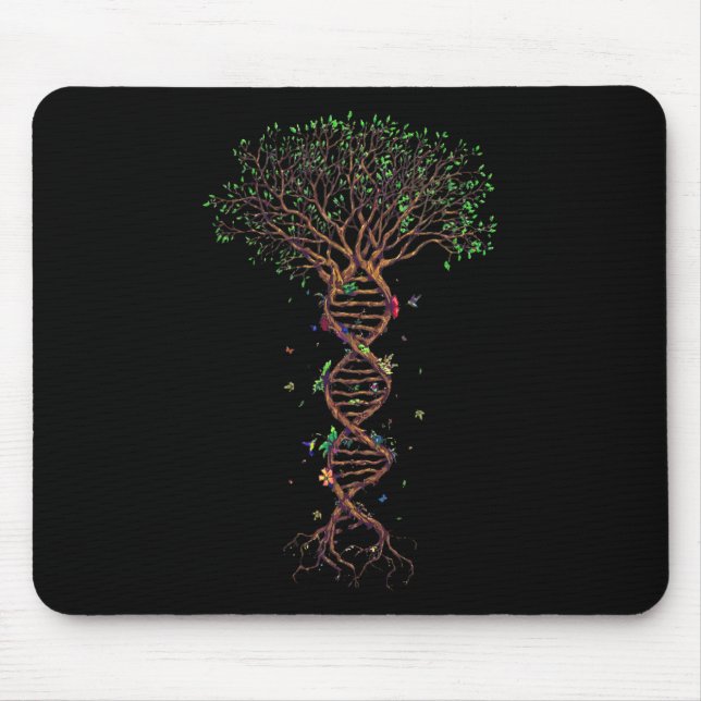 Dna Tree Genetic Funny Earth Day Plant A Tree Life Mouse Mat (Front)