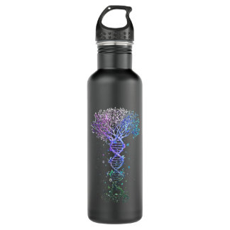 DNA Tree Life Earth Genetics Biologist Science Gif 710 Ml Water Bottle