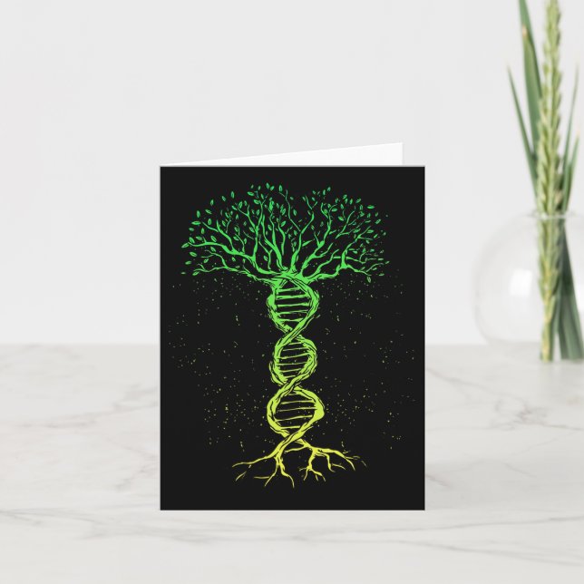 Dna Tree Life Genealogy Biologist Genetics Science Card (Front)