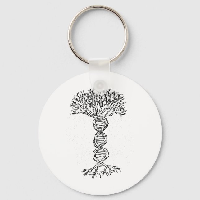 Dna Tree Life Genetics Biologist Science Earth Day Key Ring (Front)