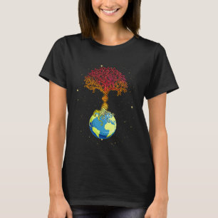 DNA Tree Life Mother Earth Genetics Biologist Scie T-Shirt