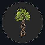 Dna Tree Of Life Science Genetics Biology Environm Classic Round Sticker<br><div class="desc">Dna Tree Of Life Science Genetics Biology Environm</div>