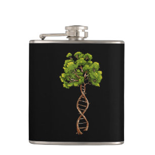 Dna Tree Of Life Science Genetics Biology Environm Hip Flask