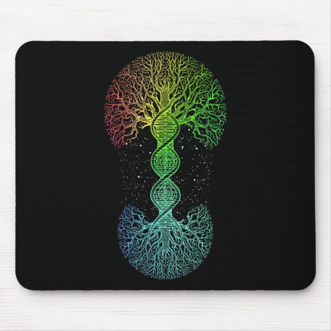 Dna Tree Of Life Science Of Genetics Earth Day Gen Mouse Mat (Front)