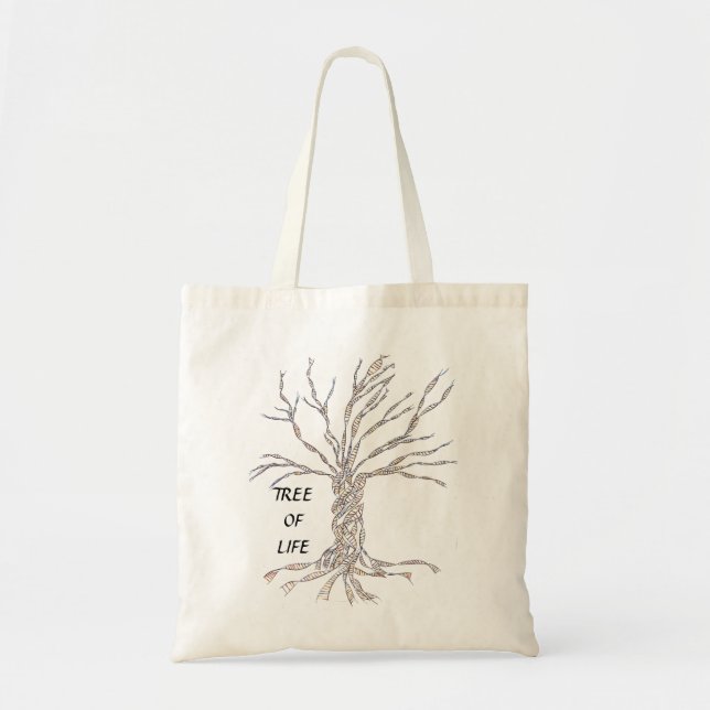 DNA TREE or Tree of Life Tote Bag (Front)