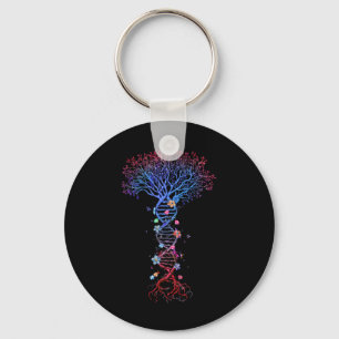 Dna Tree Root Life Genetic Funny Earth Day Awarene Key Ring