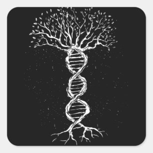 DNA Tree Square Sticker