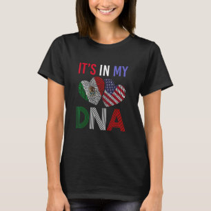 DNA USA Flag American Mexican Flag Mexico T-Shirt