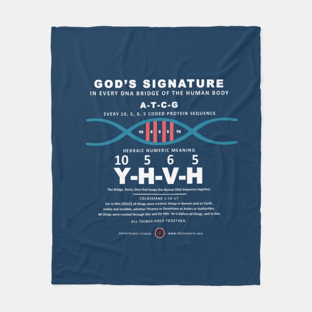 DNA-YHVH Code Fleece Blanket (Front)