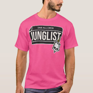 Dnb Music Liquid Jungle Edm Drum And Bass Skull T-Shirt