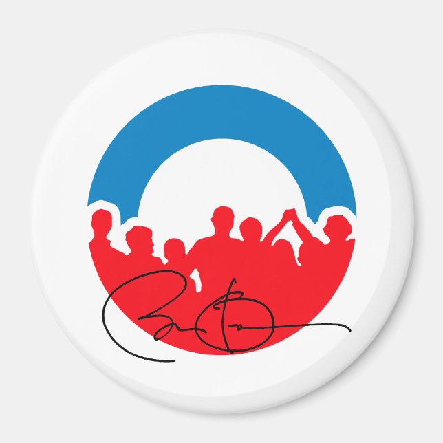 DNC CONVENTION WITH OBAMA AUTOGRAPH.png Magnet (Front)