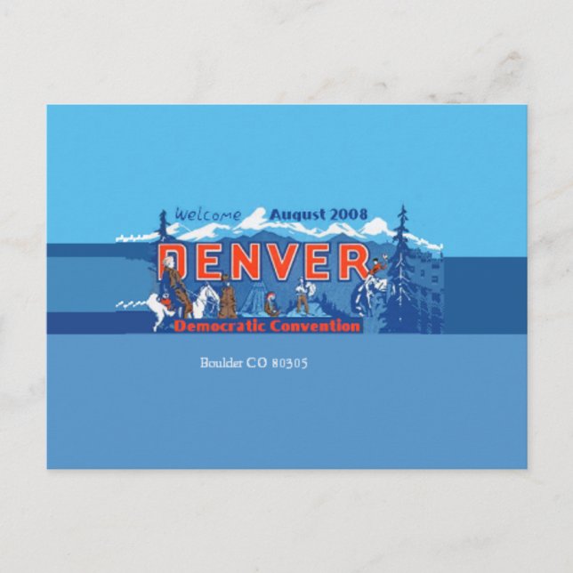 DNC Denver Colorado Postcard (Front)