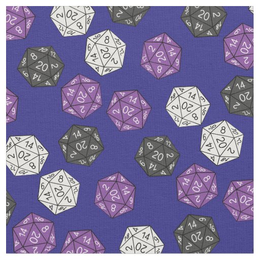 DND 20 Sided Dice Game Dungeons Dragons Fabric Zazzle