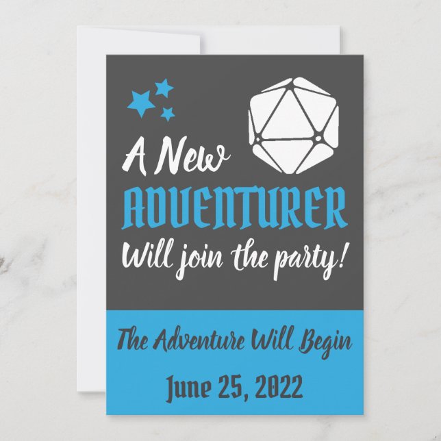 DnD Blue Pregnancy Announcement (Front)
