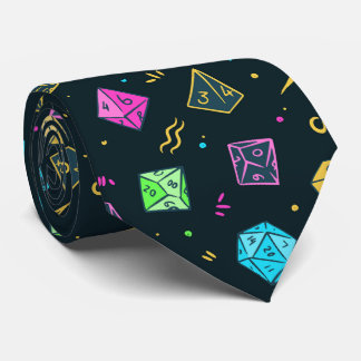DnD NeckTie, D20 Dice Pattern, Dungeon Master Gift Tie