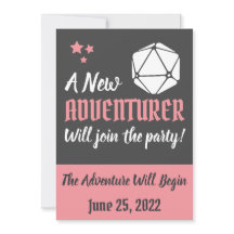 DnD Pink Pregnancy Announcement