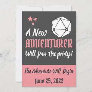 DnD Pink Pregnancy Announcement