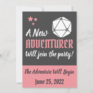 DnD Pink Pregnancy Announcement