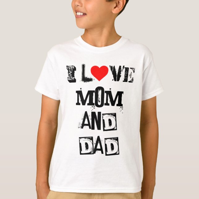 DNF I Love Mum and Dad KIDS T-Shirt (Front)