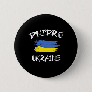 Dnipro Ukraine Souvenir Ukrainian Country Flag Bru 6 Cm Round Badge