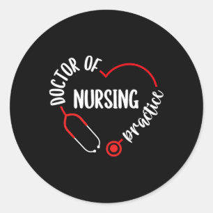 Dnp Appreciation Dnp Stethoscope Dnp Nurse Essenti Classic Round Sticker