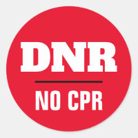 DNR No CPR medical warning