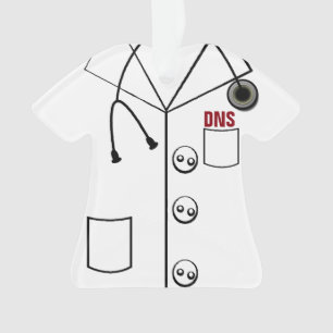 DNS LAB COAT  ORNAMENT CHRISTMAS (CUSTOMIZABLE)