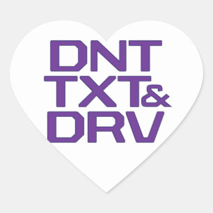 DNT TXT & DRV HEART STICKER